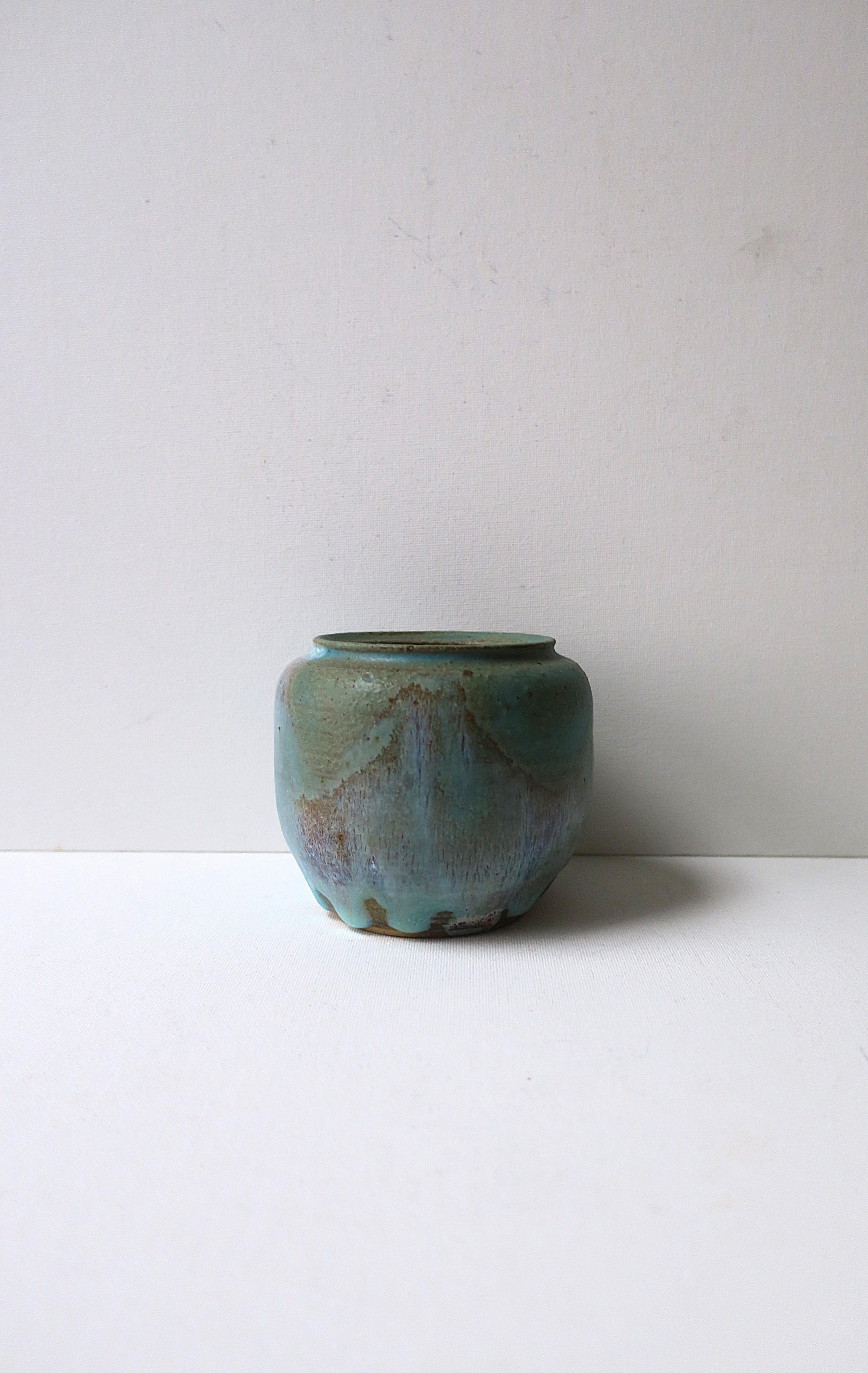 Blue Drip Pottery Vase, 1973 2