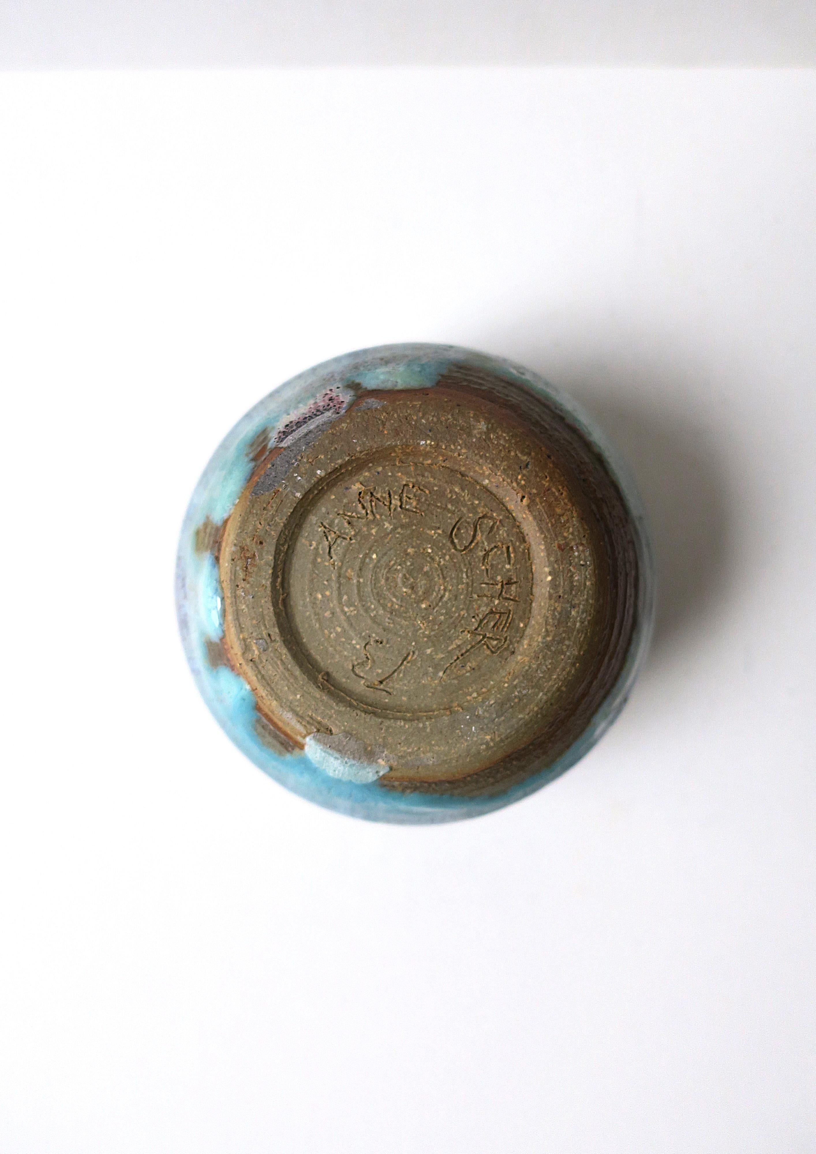 Blue Drip Pottery Vase, 1973 3