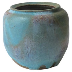 Blue Drip Pottery Vase, 1973
