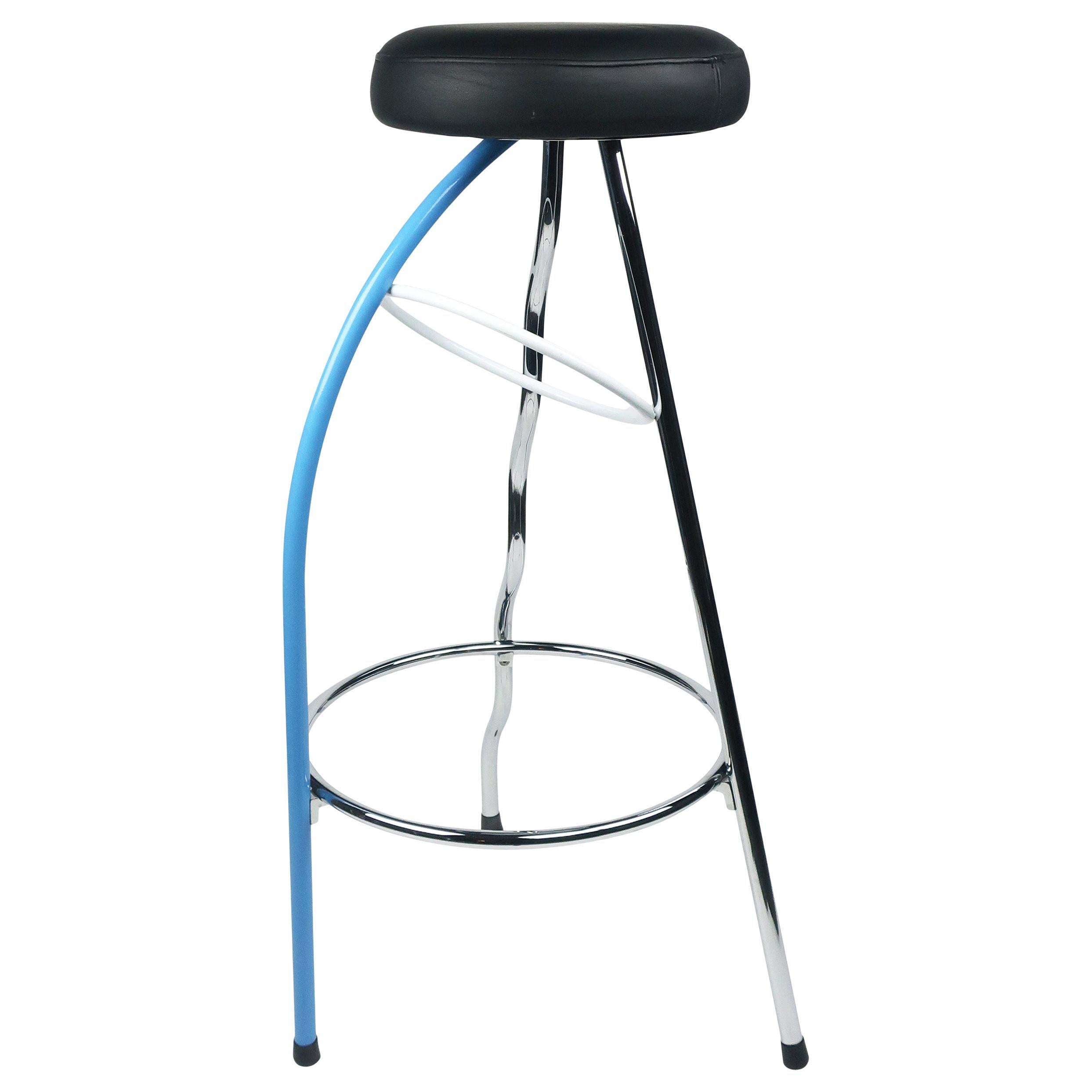 Blue Duplex Bar Stool by Javier Mariscal for BD Barcelona For Sale