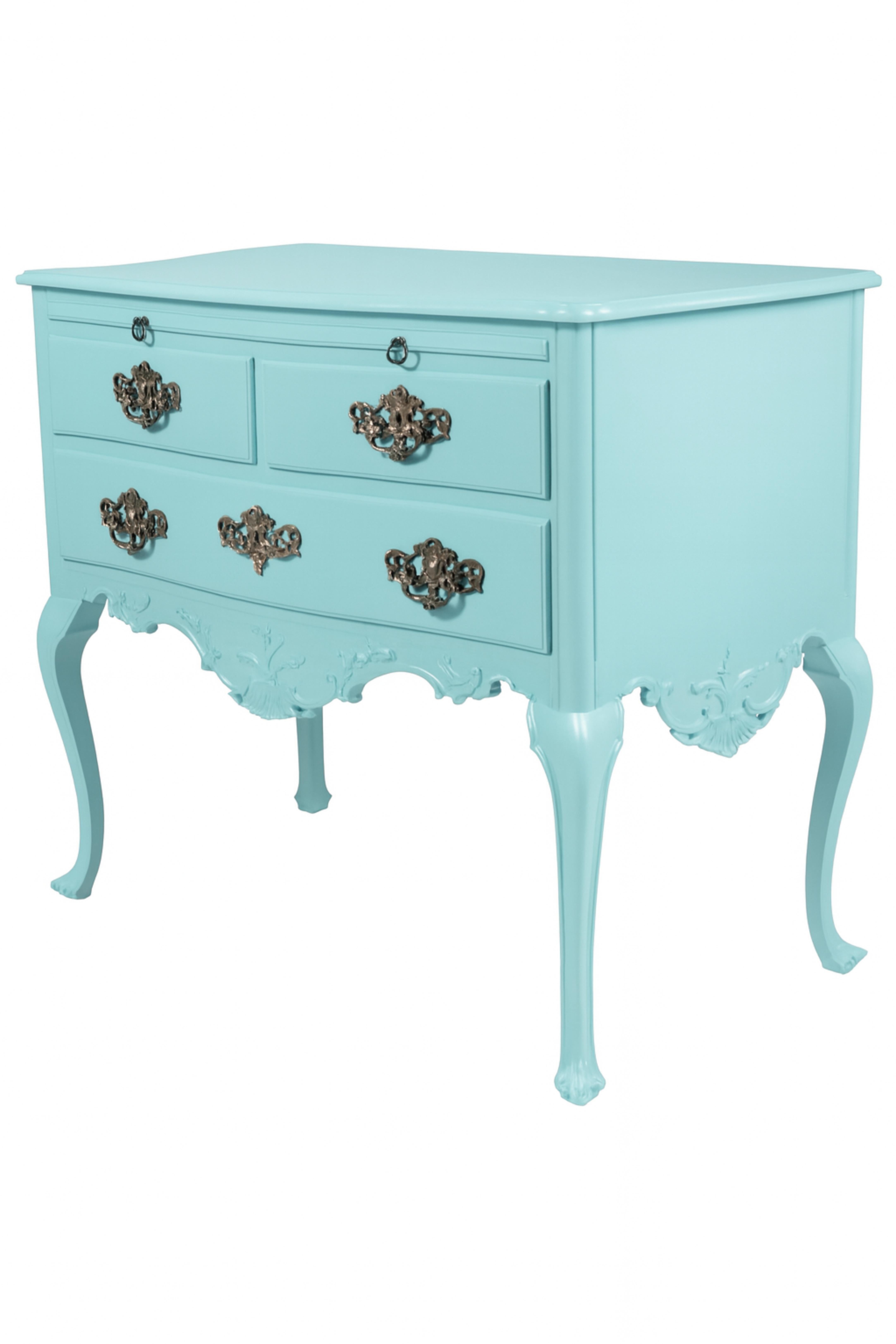 Blue Egg Baroque Commode, 18th Century Bon état - En vente à Lisbon, PT
