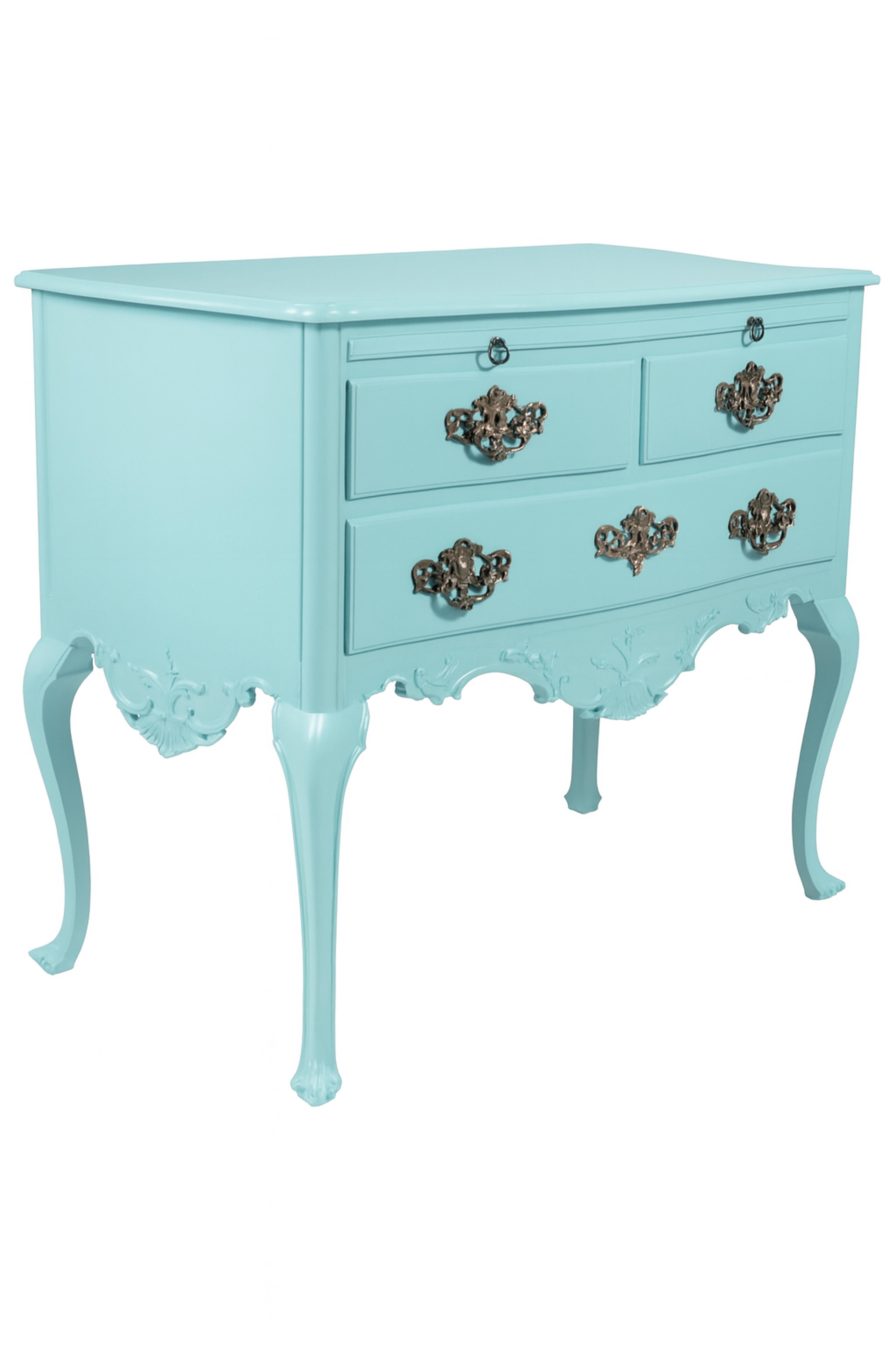 XVIIIe siècle Blue Egg Baroque Commode, 18th Century en vente