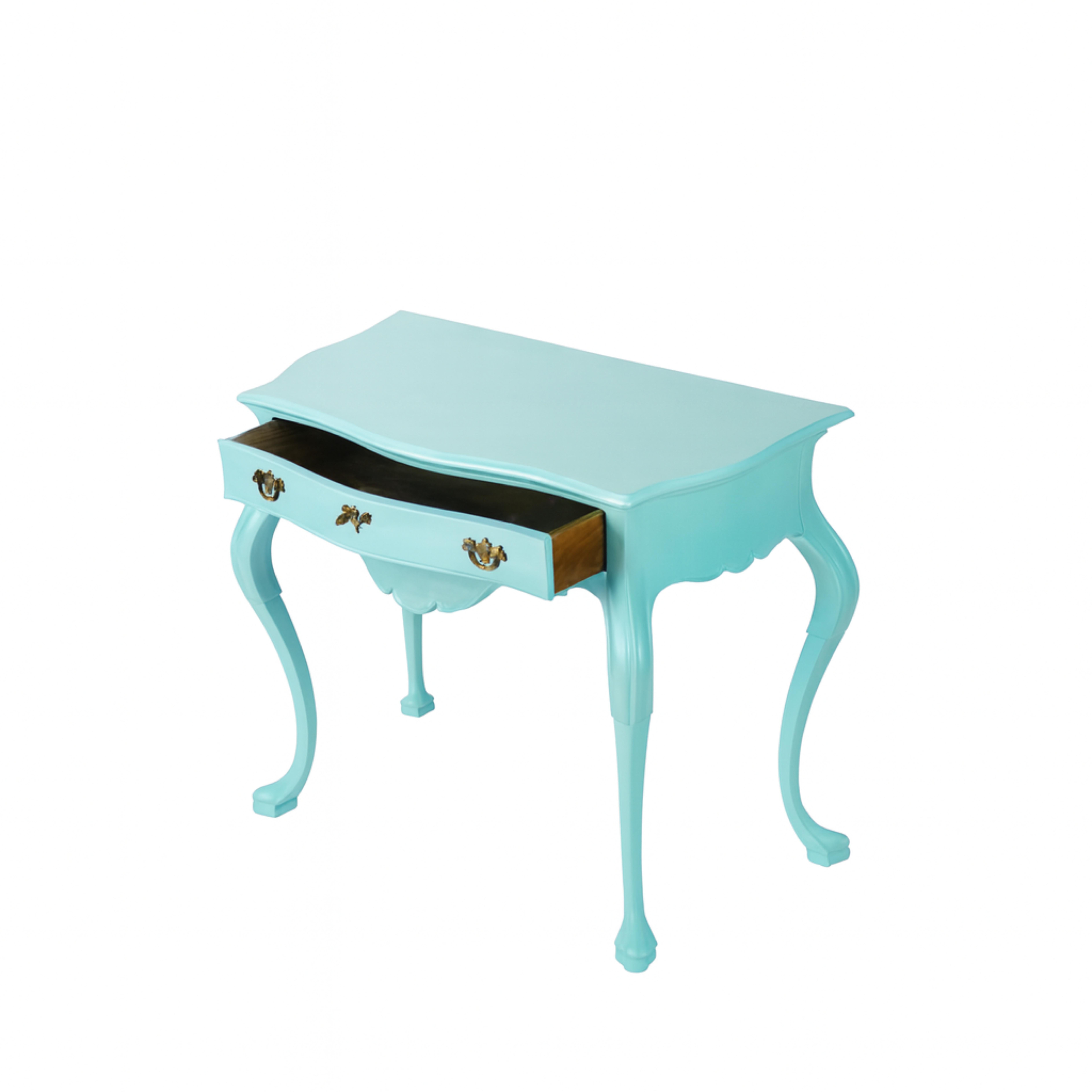 Portoghese Blue Egg Black Baroque Styled Commode, 19th Century in vendita