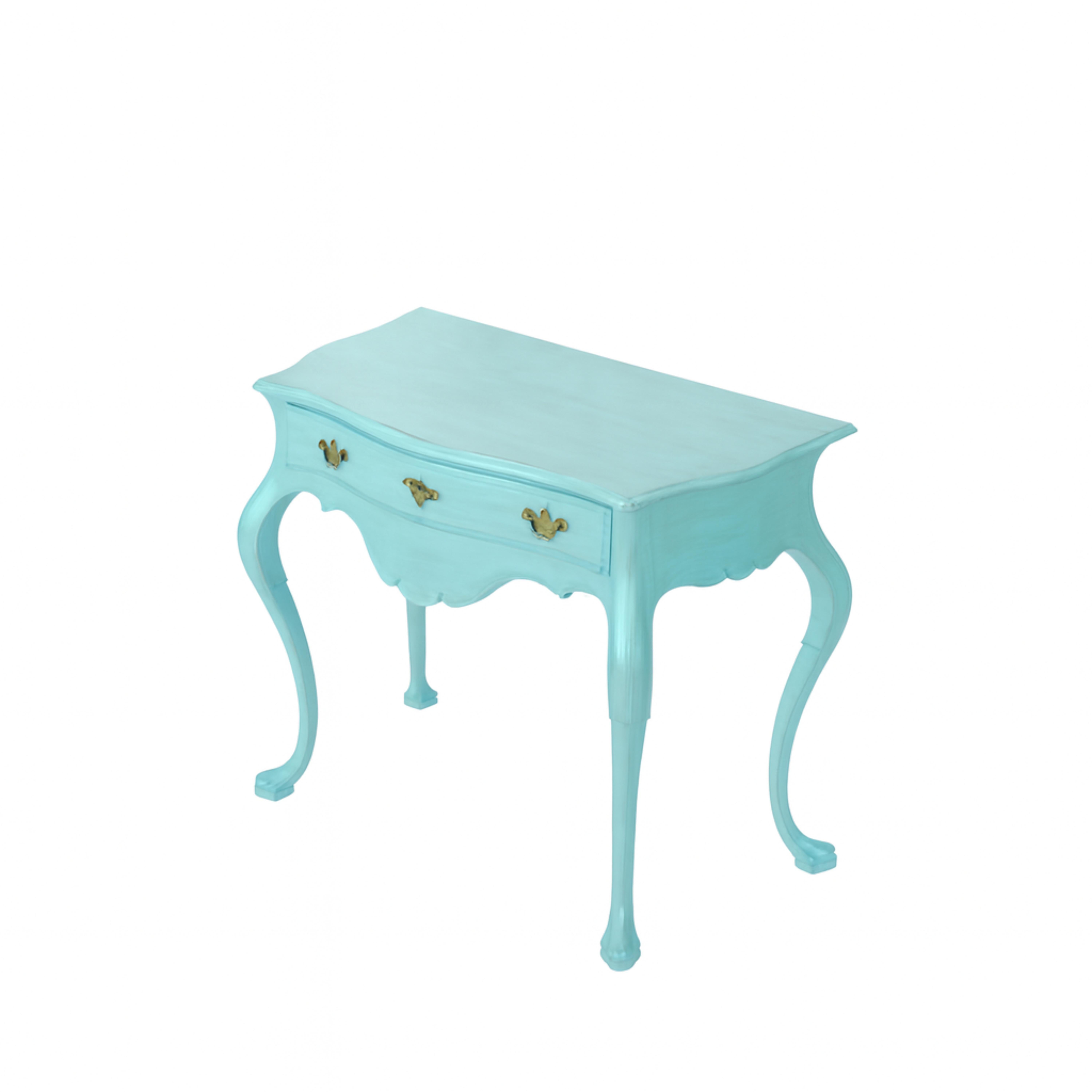 Ottone Blue Egg Black Baroque Styled Commode, 19th Century in vendita