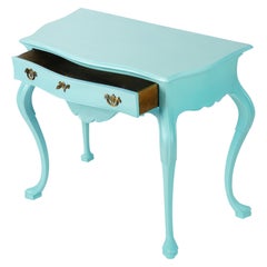 Blue Egg Black Baroque Styled Commode, 19th Century