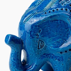 Blue Elephant Figurine by Aldo Londi