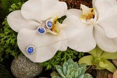 Blue Elysian - 9.67ct Untreated Ceylon Royal Blue Sapphire Pendant and Earrings