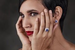 Blue Elysian Earrings – 6.04ct Untreated Ceylon Royal Blue Sapphires