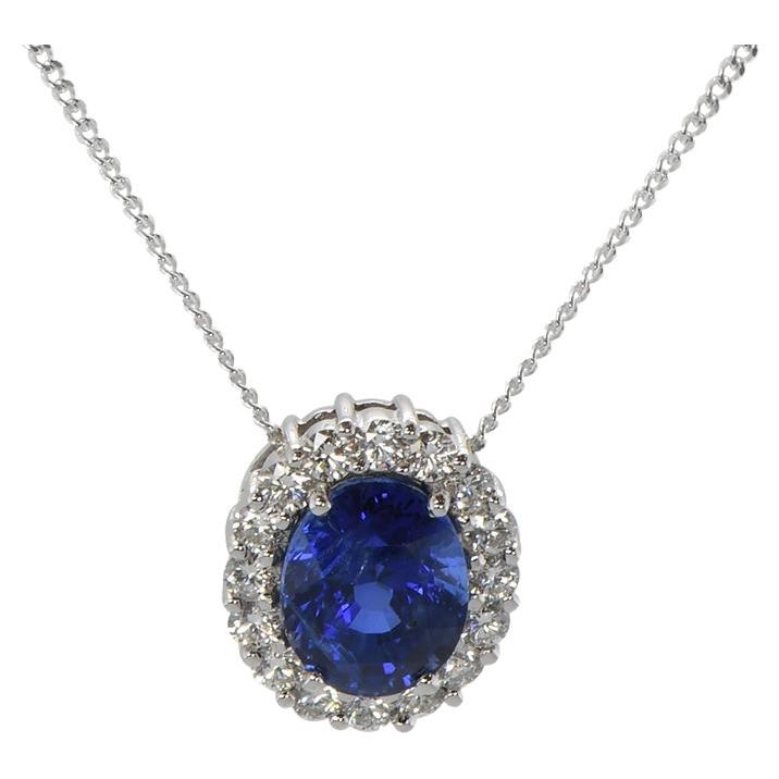 Blue Elysian Pendant – 3.63ct Untreated Ceylon Royal Blue Sapphire