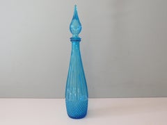 Blue Empoli Bottle, Italy 1960