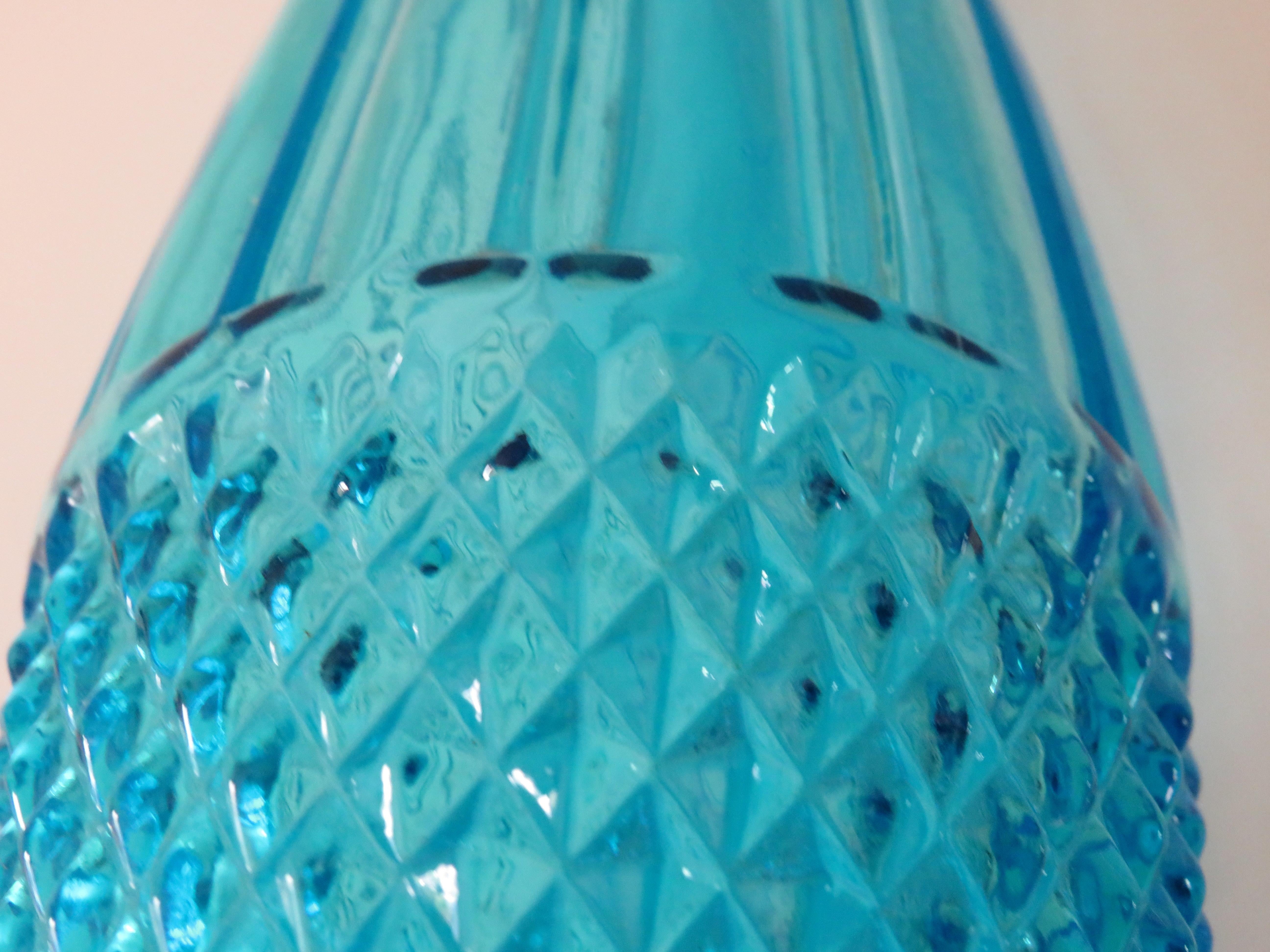 Blaue Empoli-Flasche, Italien 1960 im Zustand „Gut“ im Angebot in Herentals, BE