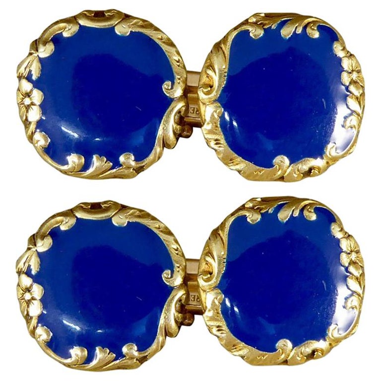 Boutons De Manchette Victoriens Ambre Naturel Et Argent Sterling - Occasion