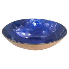Blue Enamel Bowl by Paolo De Poli