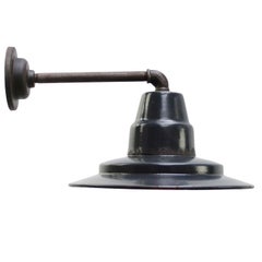 Blue Enamel Cast Iron Sconce Wall Light