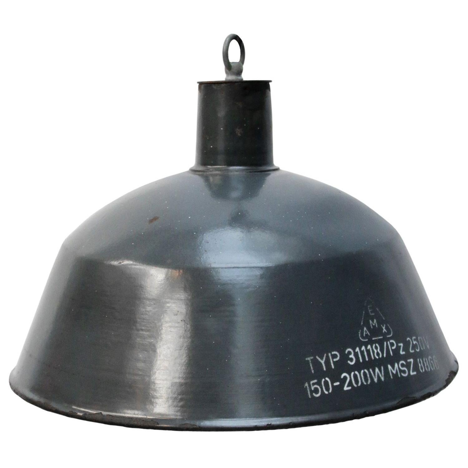 Blaue Emaille Vintage Industrial Factory Hanging Light