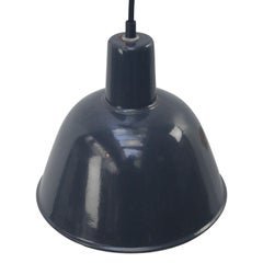 Blue Enamel Vintage Industrial Factory Pendant Hanging Light