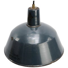 Blue Enamel Vintage Industrial Factory Pendant Lights