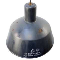 Blue Enamel Vintage Industrial Factory Pendant Lights