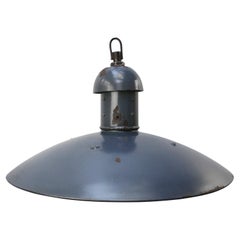 Blue Enamel Vintage Industrial Factory Pendant Lights