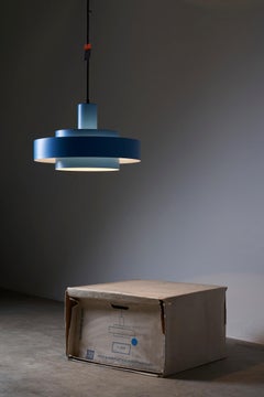Blue "Equator" Pendant by Jo Hammerborg for Fog & Mørup, 1968 (NOS)
