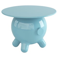 Pogo, table d'appoint décorative, table de nuit, en bleu par Joel Escalona