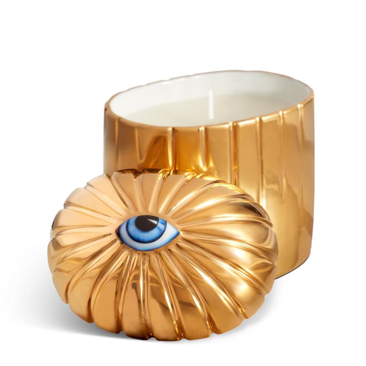 Portuguese Blue Eye Gold Candle Box For Sale