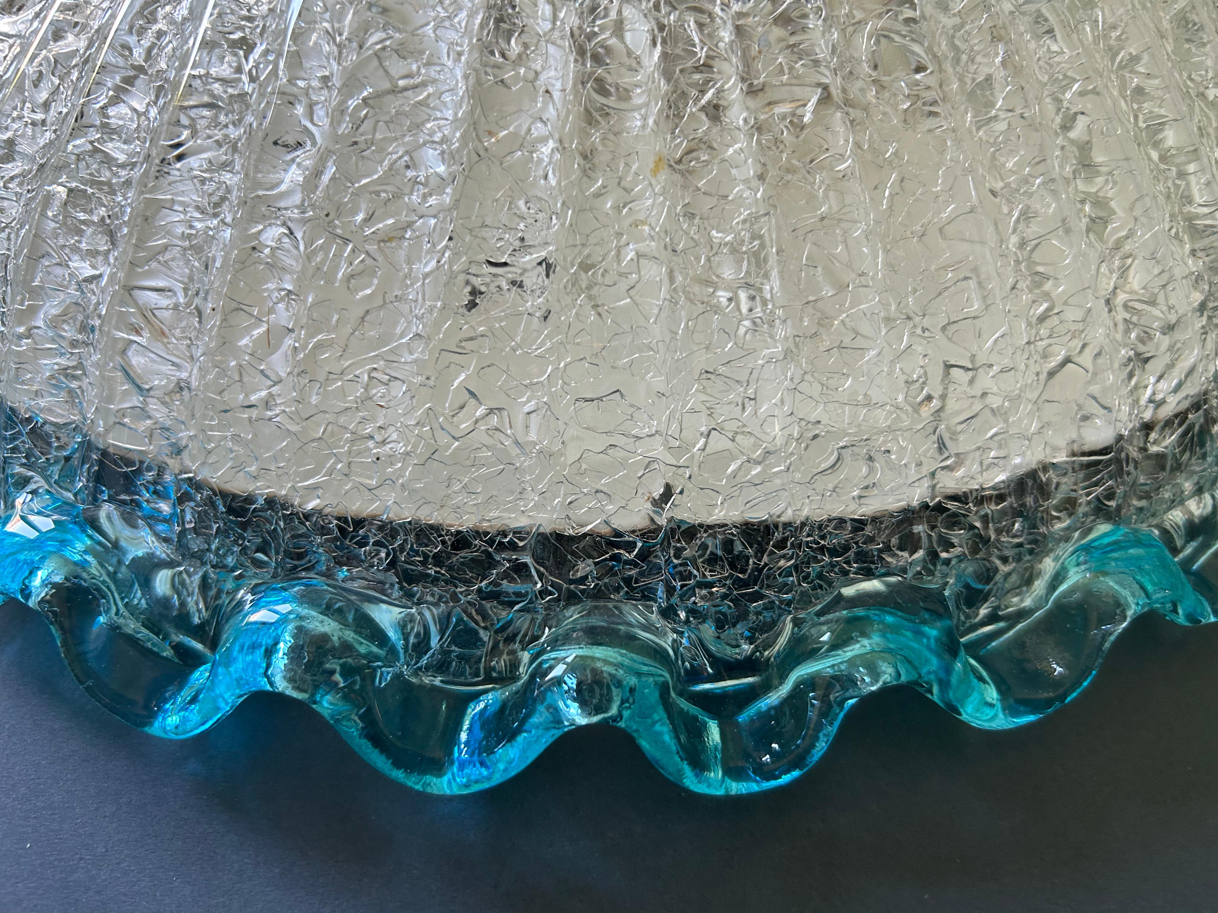 Italiano Blue Eyes, deliziosa lampada da soffitto di Murano, anni '80 in vendita