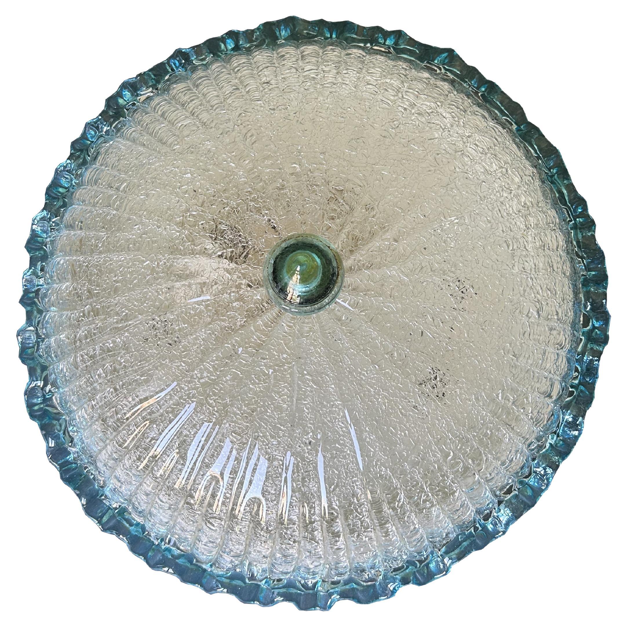 Blue Eyes, deliziosa lampada da soffitto di Murano, anni '80