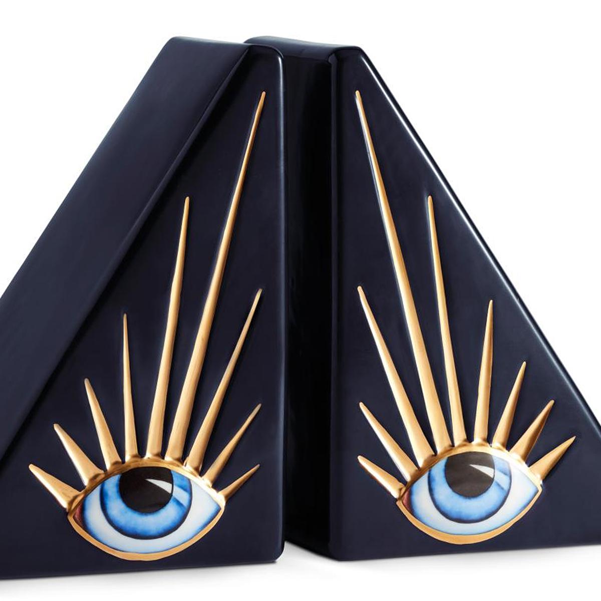 Portuguese Blue Eyes Set of 2 Bookends For Sale