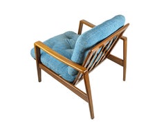 Fauteuil bleu des années 1960 par Arne Wahl Iversen pour Komfort