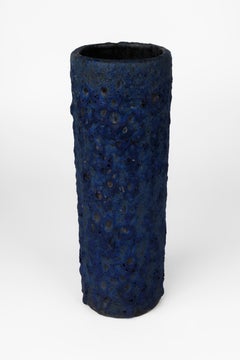 Blue Fat Lava Vase, West Germany, 1970s