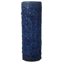 Blue Fat Lava Vase, West Germany, 1970s