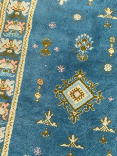 Blue Field Vintage Tunisian Rug