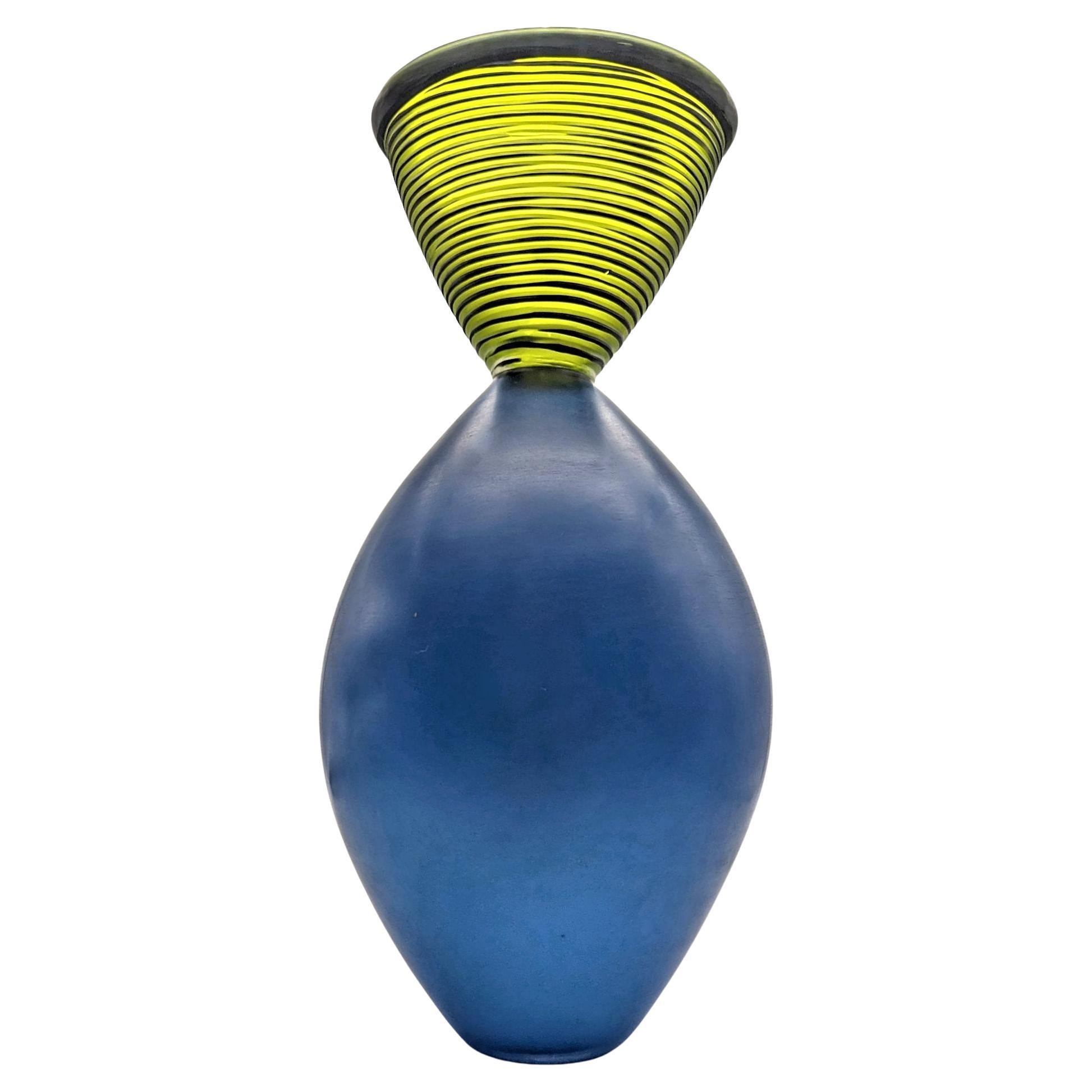 "Blue Figura Sentinel", glass sculpture by Monica Guggisberg & Philip Baldwin