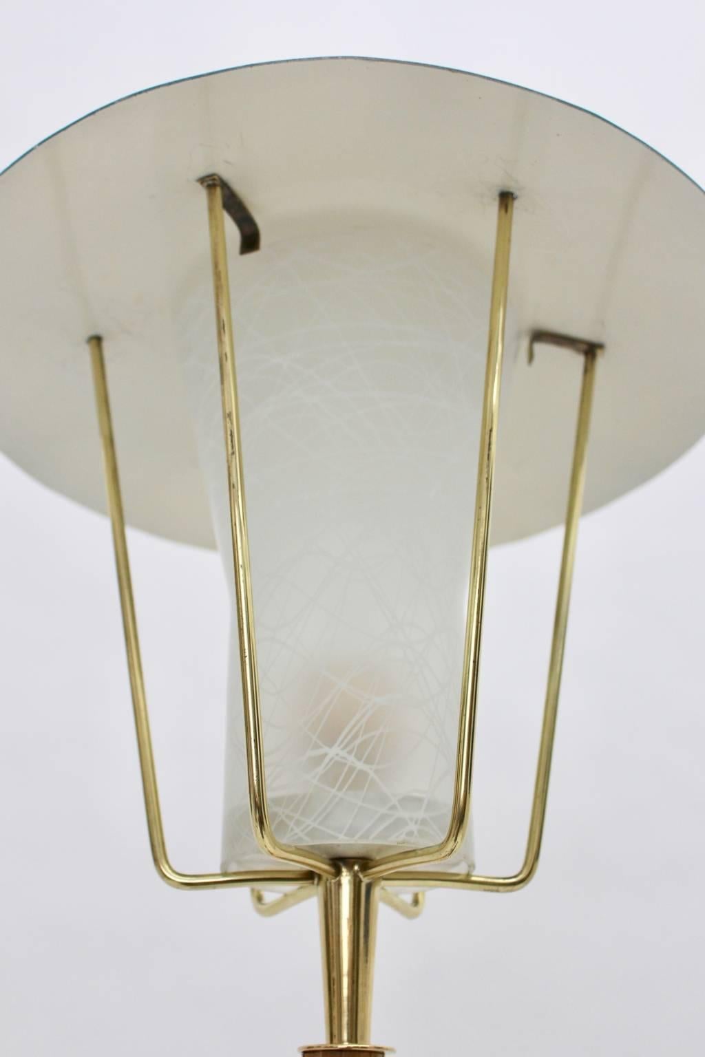 Lampadaire moderne en laiton et bambou du milieu du siècle dernier n° 2081 Karla Kalmar c 1960 Vienne en vente 1