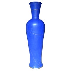 Blue floor vase Kintsugi