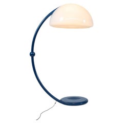 Blaue Stehleuchte Serpente von Elio Martinelli für Martinelli Luce, 1960er Jahre