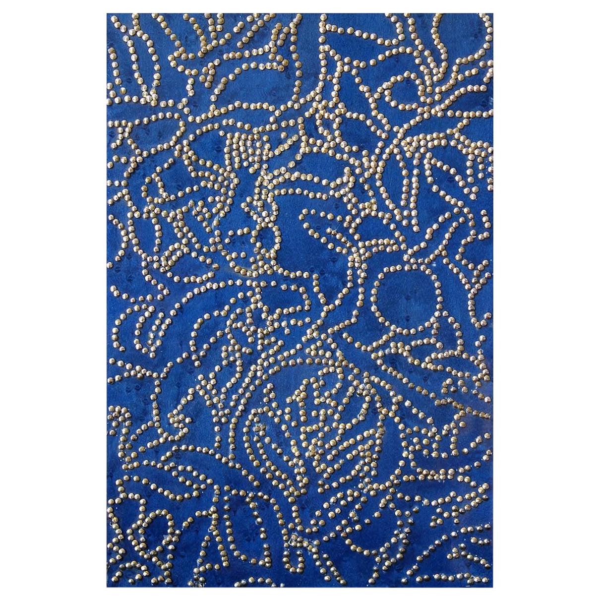Blue Floral Deco-CK2 Wood Panel