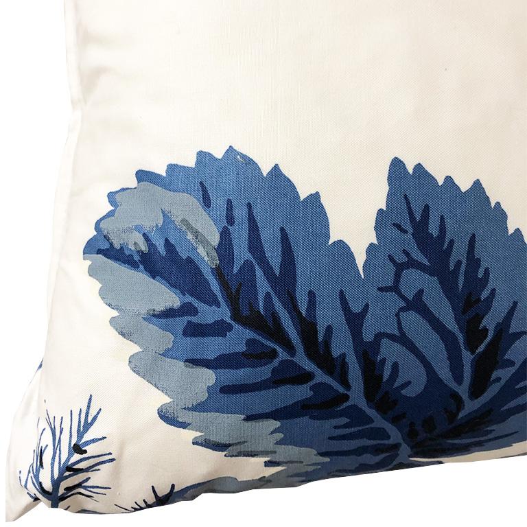 blue floral pillow