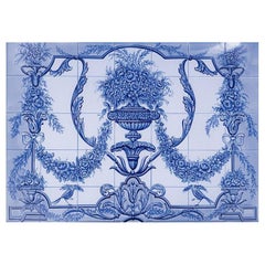 18th Century Portuguese Tile Mural - Hand Painted Azulejo Tiles - Made to Order