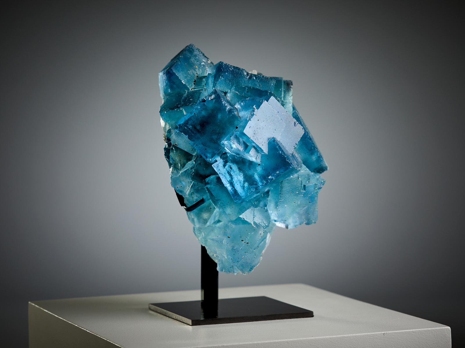 Quartz Blue Fluorite cluster For Sale