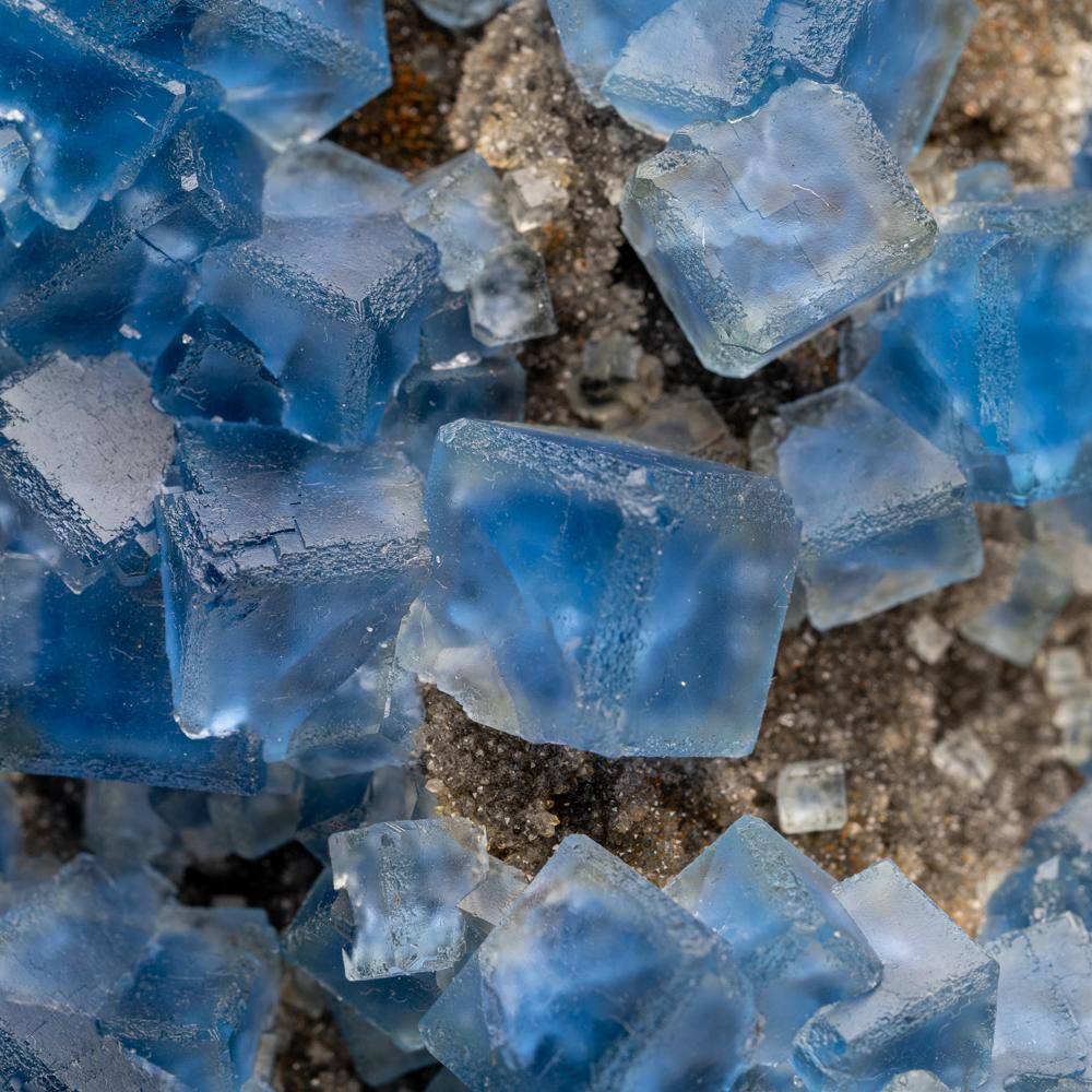 Fluorite blu dalla miniera di Yaogangxian, Monti Nanling, Provincia di Hunan, Cina in vendita 1