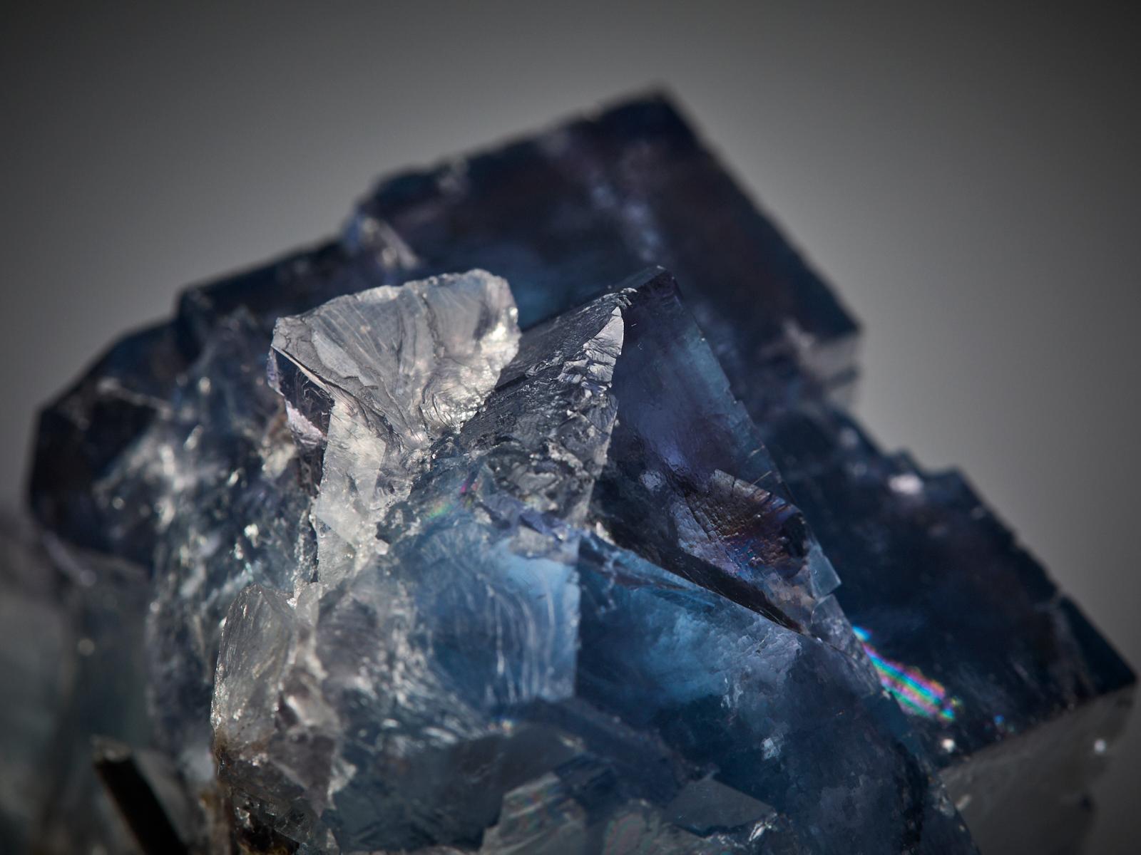 Blue Fluorite on White Quartz For Sale 6