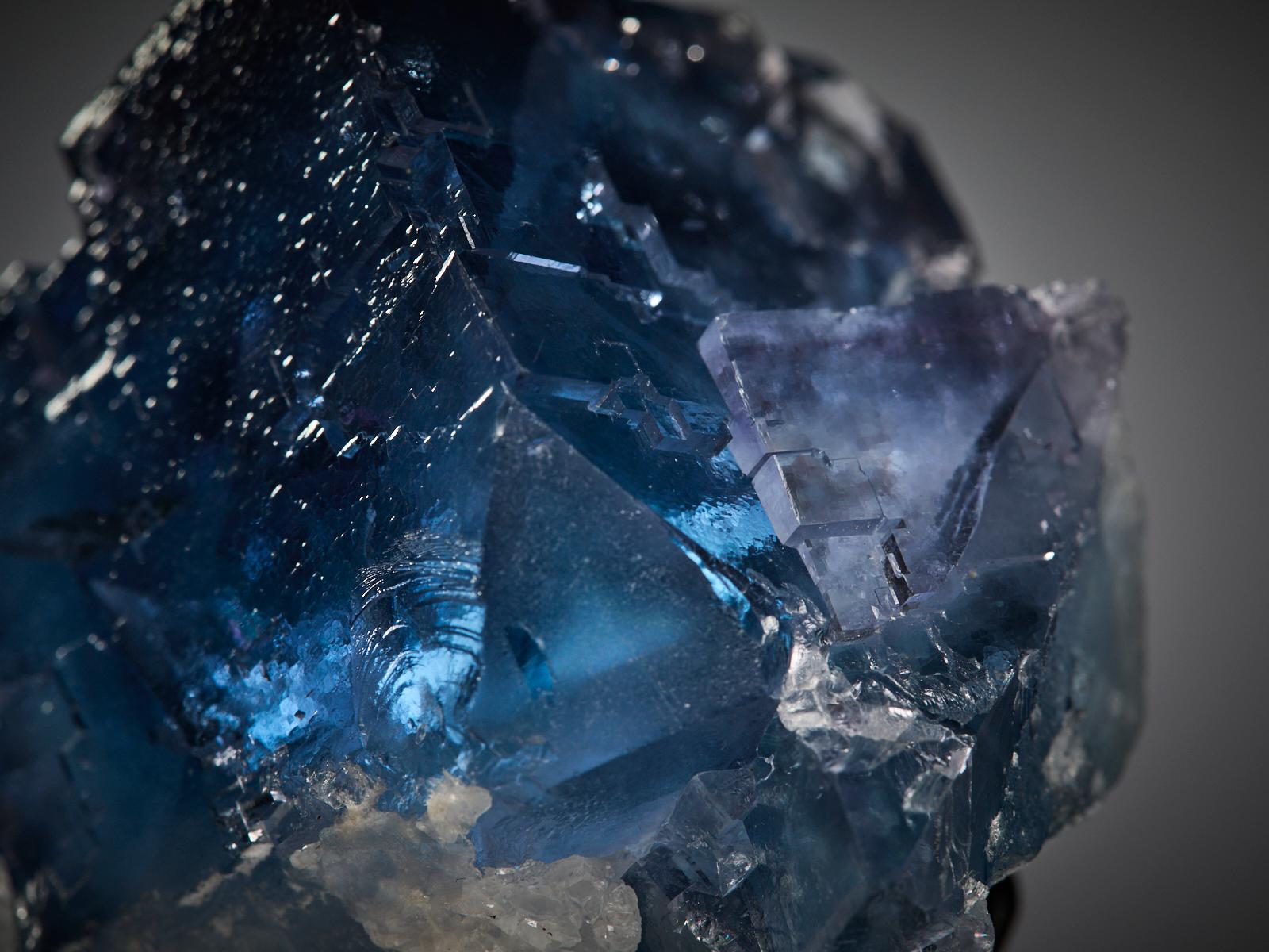 Blue Fluorite on White Quartz For Sale 9