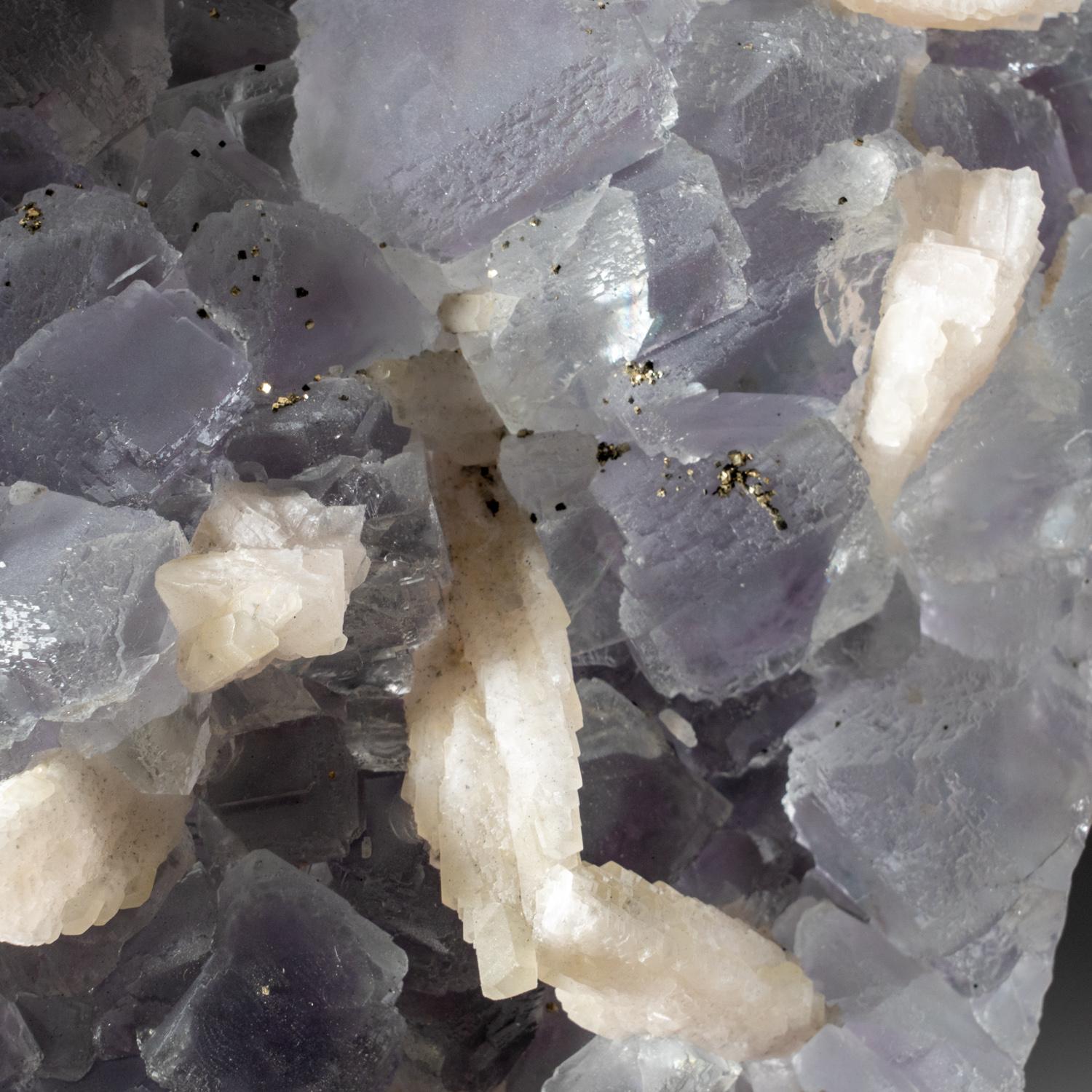 Blue Fluorite with Calcite Crystal from Hunan Province, China For Sale 1