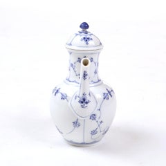 Blue Fluted Coffee Pot Royal Copenhagen. Model 106