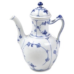 Blue Fluted Coffee Pot Royal Copenhagen. Model 106