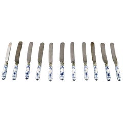 Blue Fluted Plain, 6 Knives from Royal Copenhagen / Raadvad, Early 1900s