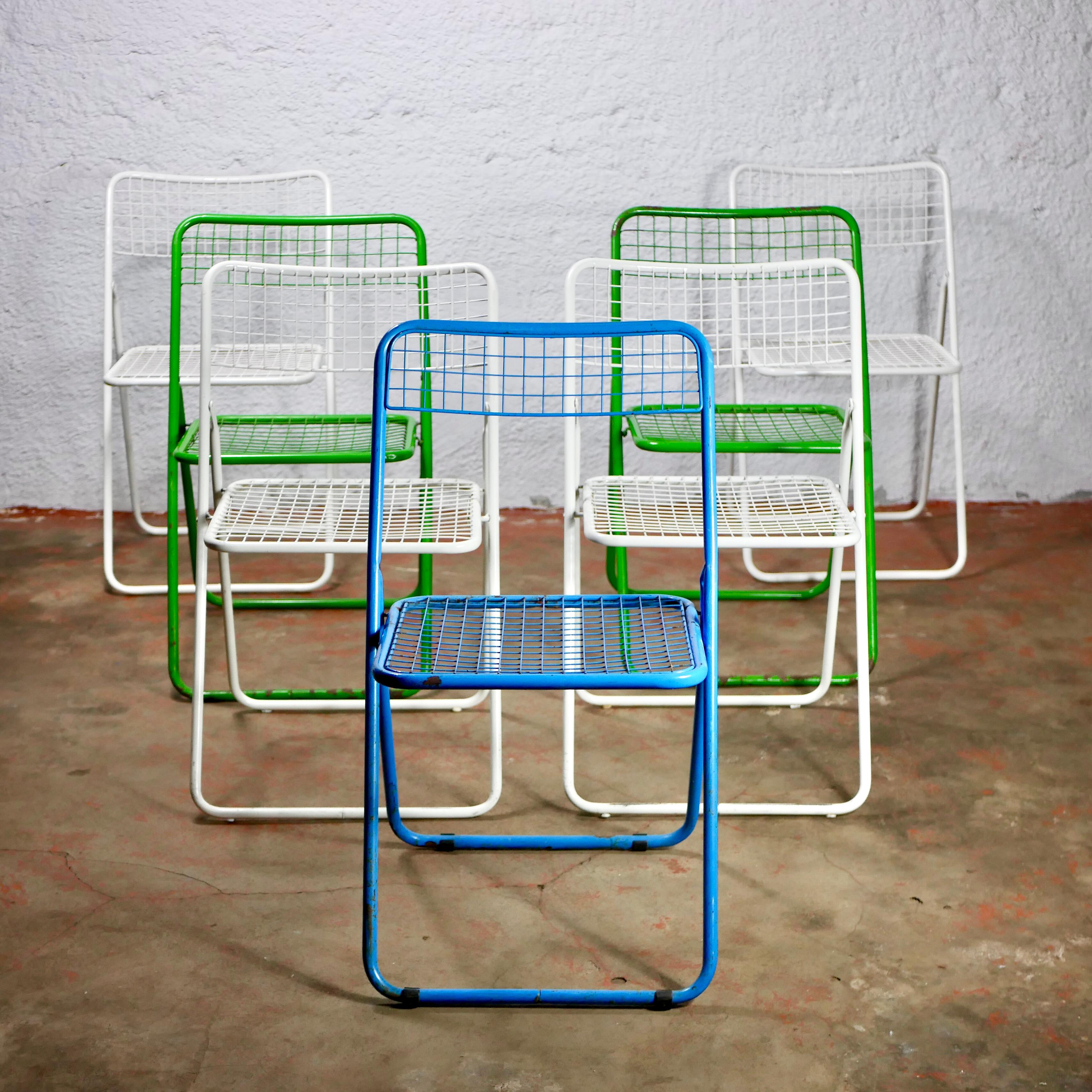 Blue Folding Ted Net Chair by Niels Gammelgaard for Ikea, 1980s 1