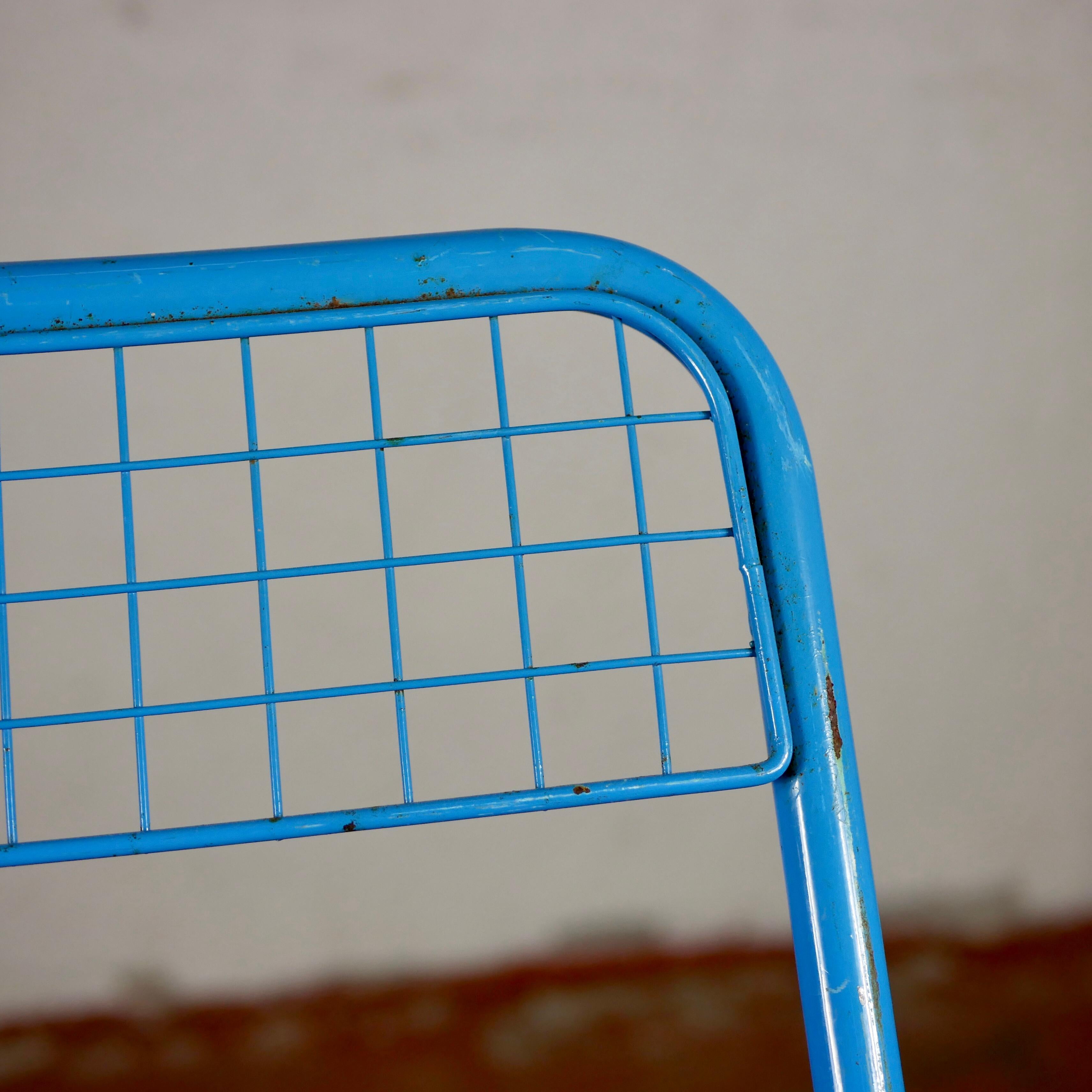 Metal Blue Folding Ted Net Chair by Niels Gammelgaard for Ikea, 1980s